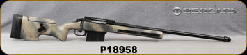 Used - Bergara - 28Nosler - Premier Series Ridgeback - Grayboe Fiberglass Camo/Graphite Black Cerakote, 26"Threaded Barrel, APA Brake, Picatinny Rail, Mfg# BPR22-28N - only 20rds fired - in original box