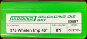 Redding - Full Length Sets - 375 Whelen Imp 40° - Custom - 80587