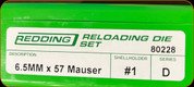 Redding - Full Length Sets - 6.5mm x 57 Mauser - Custom - 80228