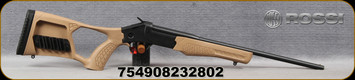 Rossi - 410Ga/3"/18.5" - Tuffy Youth - Single Shot Break Action Shotgun - Tan Polymer Fixed Thumbhole Stock/Blued Barrel, Brass Bead Front Sight, Fixed Choke(M), Mfg# SSP1-TAN