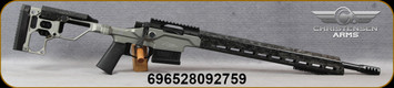 Christensen Arms - 308Win - Modern Precision Rifle (MPR) - Bolt Action Chassis Rifle - Folding Stock w/Adjustable Carbon Fiber Cheek Riser, Tungsten Cerakote/Black Hardcoat Anodized Finish, 20"Threaded (5/8x24)Barrel, 1:10"Twist, Mfg# 801-03050-00