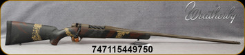Weatherby - 6.5Creedmoor - Mark V Talus - Bolt Action Rifle - Black Base Polymer Stock w/Tri-Color Sponge Pattern/Patriot Brown Cerakote, 22"Spiral Fluted & Threaded Barrel, Accubrake, Mfg# MSM11N65CMR4B