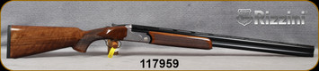 Rizzini - 12Ga/3"/28" - BR110 Light Luxe - O/U Break Action Shotgun - Turkish Walnut/Engraved Silver Receiver/Blued Barrels, single-selective trigger, S/N 117959
