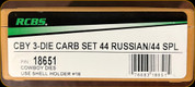 RCBS - Cowboy Die Set - 3-Die Carbide Roll Crimp Set -  44 Russian/44 Spl - 18651