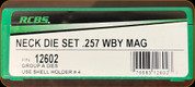 RCBS - Neck Die Set - 257 Wby Mag - 12602