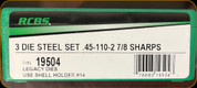 RCBS - 3-Die Steel Set - Legacy - 45-110 - 2 7/8 Sharps - 19504