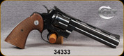 Consign - Colt - 357Mag - Python - Checkered Walnut Grips/Polished Blued Finish, Stainless Hammer, 6"Vent-Rib Barrel