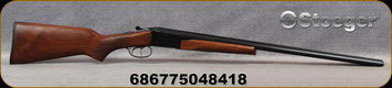 Stoeger - 20Ga/3"/26" - Uplander Field - SxS Shotgun - Walnut Stock/Blued Finish, Extractors, Double Trigger, Mfg# 31150 - STOCK IMAGE