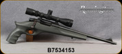 Consign - Remington - 7mm-08Rem - Model XP-100R - Bolt Action Handun - Textured Grey Synthetic Stock w/Finger-groove grip/Blued finish, 14.5"Barrel, c/w Burris, 3x-12x, Plex reticle