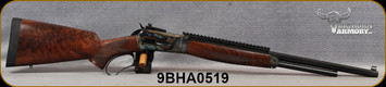 Big Horn Armory - 460S&WMag - Model 90 SpikeDriver - Lever Action Rifle - Grade AAA Fancy Walnut Stock/Case Hardened Receiver/Hunter Black SS Finish, 22"Octagonal Barrel, Scout Scope Mount, Skinner rear sight, White Bead front sight, S/N 9BHA0519
