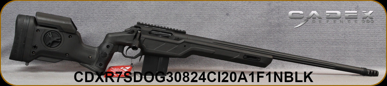 Cadex Defence - 308Win - CDX-R7 SHP SA - Black Strike Nuke Evo Adjustable  Stock/Black Cerakote, 24straight taper fluted match grade barrel, MX2  Tactical Muzzle Brake, DX2 Evo Straight Shoe Trigger 