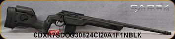 Cadex Defence - 308Win - CDX-R7 SHP SA - Black Strike Nuke Evo Adjustable Stock/Black Cerakote, 24"straight taper fluted match grade barrel, MX2 Tactical Muzzle Brake, DX2 Evo Straight Shoe Trigger