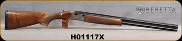 Beretta - 12Ga/3"/28" - Model 686 Silver Pigeon I - O/U - Walnut Stock w/Schnabel Forend/Engraved receiver/Blued Barrels, 6x6Rib, Mfg# 3W46P1L2AA311, S/N H01117X