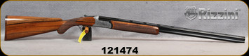 Rizzini - 32Ga/2.75"/29" - Round Body EM - Select Grade III Turkish Walnut Stock w/ Checkered Prince of Wales Grip, Rounded Forend/Floral Scroll Engraved Coin Finish Receiver/Blued Barrels, Single Select Trigger, Auto Ejectors, IC/M Choke S/N 121474