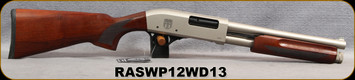 Revolution Armory - 12Ga/3"/13" - WP12 - Pump Action - Turkish Walnut Stock/Stainless Finish, 5pcs. Chokes, Mfg# RA-SWP12-WD-13