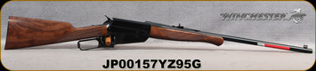 Winchester - 405Win - Model 1895 High Grade - Lever Action w/Box Magazine - Grade III/IV Walnut Straight grip stock/Gloss blued finish, 24"Button rifled Barrel, Marble Arms gold bead front-buckhorn rear sight, Mfg# 534286154, S/N JP00157YZ95G