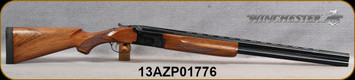 Consign - Winchester - 12Ga/3"/28" - Model 101 Deluxe Field - Over/Under Shotgun - Walnut Stock/Gloss Blued Finish, Vent Rib Barrel, 2 Rounds, Mfg# 513076392 - New, unfired in box - Box has water damage, but gun unharmed as it was stored separate