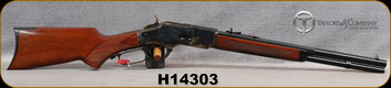 Taylor's & Co - 357Mag - Model 1873 Trapper - Lever Action Rifle - Walnut Pistol Grip Stock/Case Hardened Receiver/Blued Finish, 18"Octagonal Barrel, 10 Round Tubular Magazine, Mfg# 550202, S/N H14303