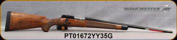 Winchester - 6.5Creedmoor - Model 70 Super Grade AAA French - Bolt Action Rifle - Grade AAA French Walnut w/Shadowline cheekpiece/Polished Blued Finish, 22" Barrel, 4 Round Hinged Floorplate, Adjustable Trigger, Mfg# 535239289, S/N PT01672YY35G