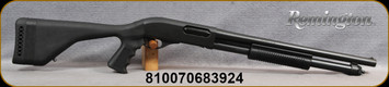 Remington - 12Ga/3"/18.5" - Model 870 Tactical - Pump Action - Black Synthetic Pistol Grip/Black Oxide Finish, Fixed Cylinder Choke, Bead Front Sight, Mfg# R81205
