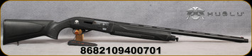Huglu - 12Ga/3"/28" - Veyron - Gas Operated Semi-Auto - Black Synthetic & Turkish Walnut Stock/Matte Black Anodized Finish, Red Fiber Optic Front Sight, 5pc 7cm Mobile Chokes + 1 Mod. Extended Choke