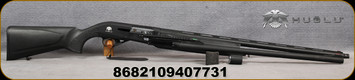 Huglu - 12Ga/3"/28"/24" - Veyron Cantilever Combo - Gas Operated Semi-Auto - Black Synthetic & Turkish Walnut Stocks/Matte Black Anodized Finish, Red Fiber Optic Front Sight, 5pc 7cm Mobile Chokes + 1 Mod. Extended Choke/Fixed Choke in Slug Barrel