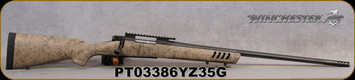 Used - Winchester - 308Win - Model 70 Long Range MB - Bolt Action Rifle - Tan/Black Spider Web Composite Stock/Matte Blued Finish, 24"Barrel, factory brake & thread protector - Mfg# 535243220 - low rounds fired - in original box