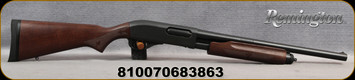 Remington - 12Ga/3"/18.5" - Model 870 Hardwood Home Defense - Pump Action Shotgun - Hardwood Stock & Forend/Matte Blued Finish, 4 Round Capacity, Mfg# R25559