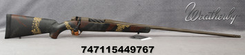 Weatherby - 6.5WbyRPM - Mark V Talus - Bolt Action Rifle - Black Base Polymer Stock w/Tri-Color Sponge Pattern/Patriot Brown Cerakote, 26"Spiral Fluted & Threaded, #2 Barrel, Accubrake, Mfg# MSM11N65RWR6B