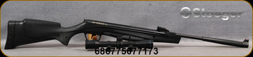 Stoeger - .177Cal - S4000L Combo - 1200FPS Pellet Air Rifle - Black Synthetic/Blued Finish, 4x32 Scope