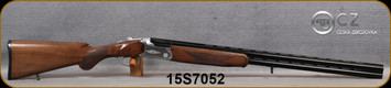 Consign - CZ - 12Ga/3"/30" - Mallard - O/U - Walnut Prince of Wales Stock w/Schnabel Forend/Blued Finish, Vent-Rib Barrels, low rounds fired - c/w manuals, 5pcs.choke & choke tool - in non-original box