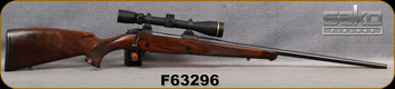 Consign - Sako - 300WM - Model 85L Bavarian - Bavarian Style High Grade Walnut Stock w/Palm Swell/Matte Blued, 24.5"Light Hunting Contour, 1:11"Twist, SST, Mfg# JRS3C31/SCX33E610 - low rds fired - c/w Leupold VX3i, 3.5-10x40, duplex
