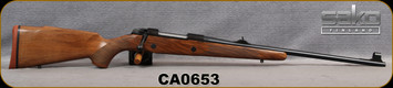 Sako - 9.3x62 - Hunter - Bolt Action Rifle - Oil-Finish Walnut Stock/Blued, 22.4"Barrel, Open Sights, 1:14"Twist, 5+1 Capacity, Single Stage Trigger, Mfg# SAW40H62A, S/N CA0653