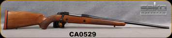 Sako - 8x57IS - Hunter - Bolt Action Rifle - Oil-Finish Walnut Stock/Blued, 22.4"Barrel, 1:9.5"Twist, 5+1 Capacity, Single Stage Trigger, Mfg# SAW36H61A, S/N CA0529