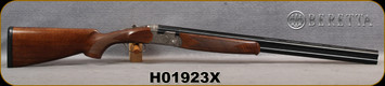 Beretta - 12Ga/3"/28" - Model 686 Silver Pigeon I - O/U - Walnut Stock w/Schnabel Forend/Engraved receiver/Blued Barrels, 6x6Rib, Mfg# 3W46P1L2AA311, S/N H01923X