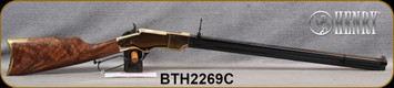 Henry - 45Colt - New Original - Lever Action Rifle - Fancy American Walnut Stock/Polished Brass Receiver/Blued, 24.5"Octagonal Barrel, 13 Rounds, Mfg# H011C, S/N BTH2269C