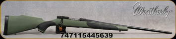 Weatherby - 243Win - Vanguard Synthetic Green - Bolt Action Rifle - Green Monte Carlo Griptonite Synthetic Stock w/Black Touch Panels/Matte Blued Finish, 24"Barrel #2 Contour, 5 Round Hinged Floorplate, Mfg# VGY243NR4O
