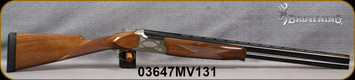 Consign - Browning - 12Ga/2.75"/26" - Citori Lightning Feather - O/U Shotgun - Walnut Straight-Grip Stock/Engraved Nickel Receiver/Blued Barrels, c/w M/IC Flush-Fit Chokes