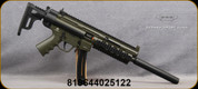 GSG - 22LR - Model 16 Carbine - Semi Auto Non-Restricted Rifle - OD GreenCollapsible Stock/Matte Black Finish, 16.25"Barrel, Faux Suppressor, Picatinny Hand Guard, Mfg# 416.01.05