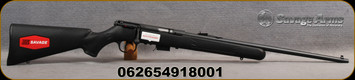 Savage - 22WMR - Model 93F - Bolt Action Rifle - Black Synthetic Stock/Blued Finish, 21" Barrel, 5 Rounds, Mfg# 91800