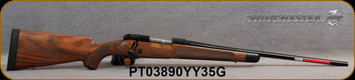 Winchester - 308Win - Model 70 Super Grade French Walnut - Bolt Action - AAA French Walnut w/Ebony forearm tip & Shadowline cheekpiece/Blued Finish, 22"Barrel, 5rd Hinged Floorplate, Mfg# 535239220, S/N PT03890YY35G