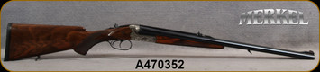 Consign - Merkel - 470NE - Model 140-2.1 - SxS Rifle - Grade AAA Walnut Stock/Game Scene Engraved Receiver/Blued Barrels - only 60 rounds fired - in original leather case - c/w 160+pcs Woodleigh bullets, dies, brass