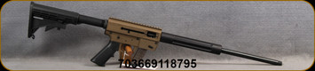 Just Right Carbine - 9mm - Gen 3 Takedown - Semi-Auto Rifle - Black Polymer Adjustable Stock/Burnt Bronze Cerakote Finish, 19"Threaded Barrel, 10rd Glock-Style detachable magazine, Mfg# JRC9TDG3CN10-TB/BZ
