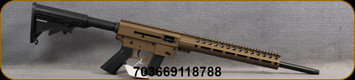 Just Right Carbine - 9mm - Gen 3 Semi-Auto Rifle - Black Polymer Adjustable Stock/Burnt Bronze Cerakote Finish, 13"M-LOK rail, 19"Threaded Barrel, 10rd Glock-Style detachable magazine, Mfg# JRC9G3CN10-TB/BZ
