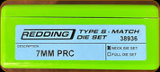 Redding - Type S-Match Neck 3 Die Set - 7mm PRC - 38936