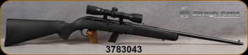Consign - Savage - 22LR - Model 64 - Semi-Auto - Black Synthetic Stock/Matte Black Finish, 21"Barrel, 150rds fired - c/w (1)10rd magazine, BSA 4x32 scope, Plex reticle