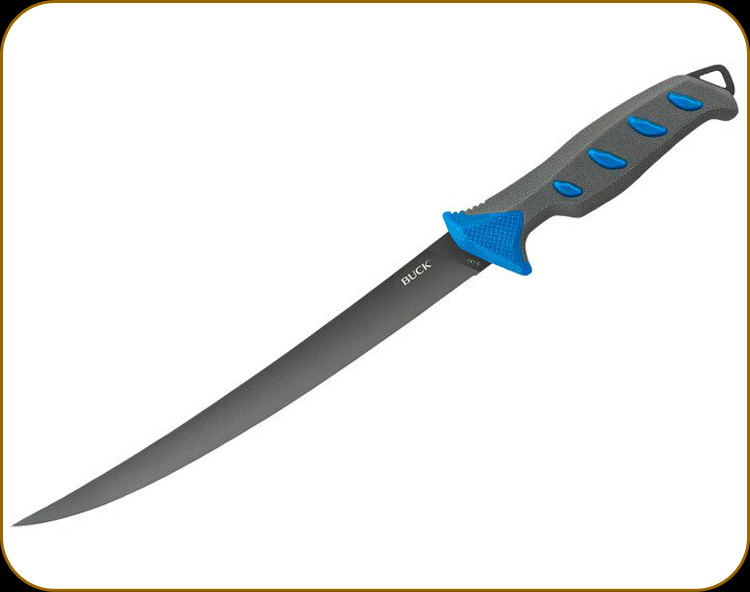 Buck Knives - 147 Hookset Salt Water Fillet Knife - 9 Blade - 5Cr15MoV -  Blue and Grey Polypropylene w/TPE Rubber Handle - 0147BLS-C/13276 - Prophet  River Firearms