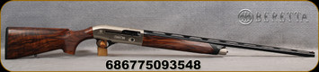 Beretta - 28Ga/3"/28" - Model A400 Upland Magnum - Semi-Auto - Select Turkish Walnut/game scene engraved nickel plated receiver/Blued Barrel, OCHP, Mfg# A7C5A4B6115010 - STOCK IMAGE