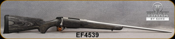 Tikka - 338WM - T3x Laminated Stainless - Oiled Grey Laminate/Stainless, 24.3"Barrel, 3+1 round magazine, Single Stage Trigger, 1:10"Twist, Mfg# TFTT37VM103, S/N EF4539