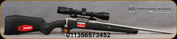 Savage - 7mm-08Rem - Model 110 Apex Storm XP - Bolt Action Rifle - Matte Black Synthetic Stock/Stainless Steel, 20"Barrel, 4 Round DBM, AccuTrigger, Vortex Crossfire II 3-9x40 Riflescope, Mfg# 57345